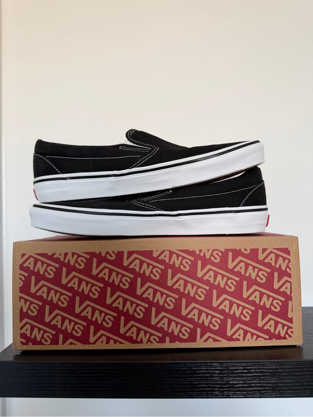 Vans Slip-On Men's Canvas Shoes - Black & White